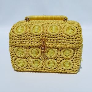Stunning Yellow Vintage Mini Structured Bag